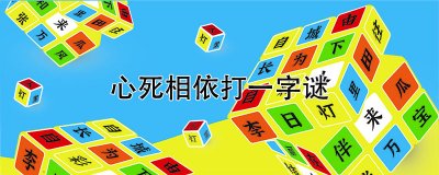 ​心死相依打一字谜