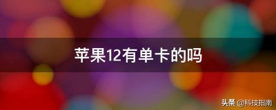 ​苹果12是双卡双待吗（苹果12是双卡双待吗怎么只有一个卡槽）