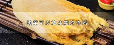 ​酸菜可以放冰箱冷冻吗? 酸菜可以放冰箱冷冻吗多久