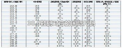 ​38.5鞋码对应的国际尺码 38.5码鞋等于多少国际码