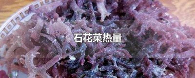 ​石花菜热量适合减肥吗 石花菜热量高吗