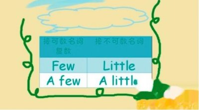 ​little a little /few a few区别是什么？