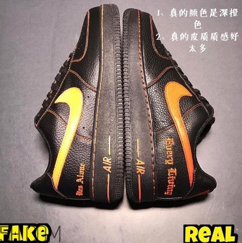 vlone与nike air force 1联名真假鉴别 vlone联名耐克af1真假对比