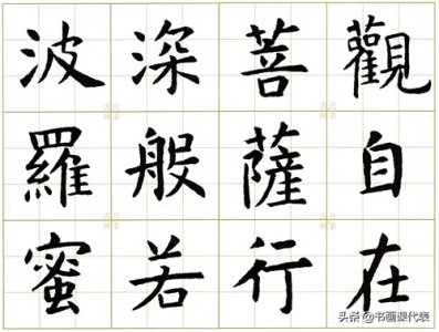 ​虞世南集字《心经》欣赏：笔致圆润、外柔内刚！清心静气的好书法